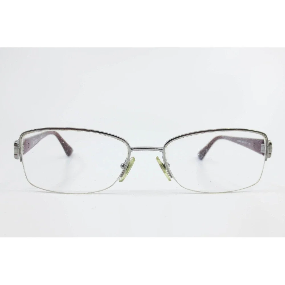 Vogue VO 3875-B 548 Silver Burgundy Flower Detail Eyeglasses 52-17-135